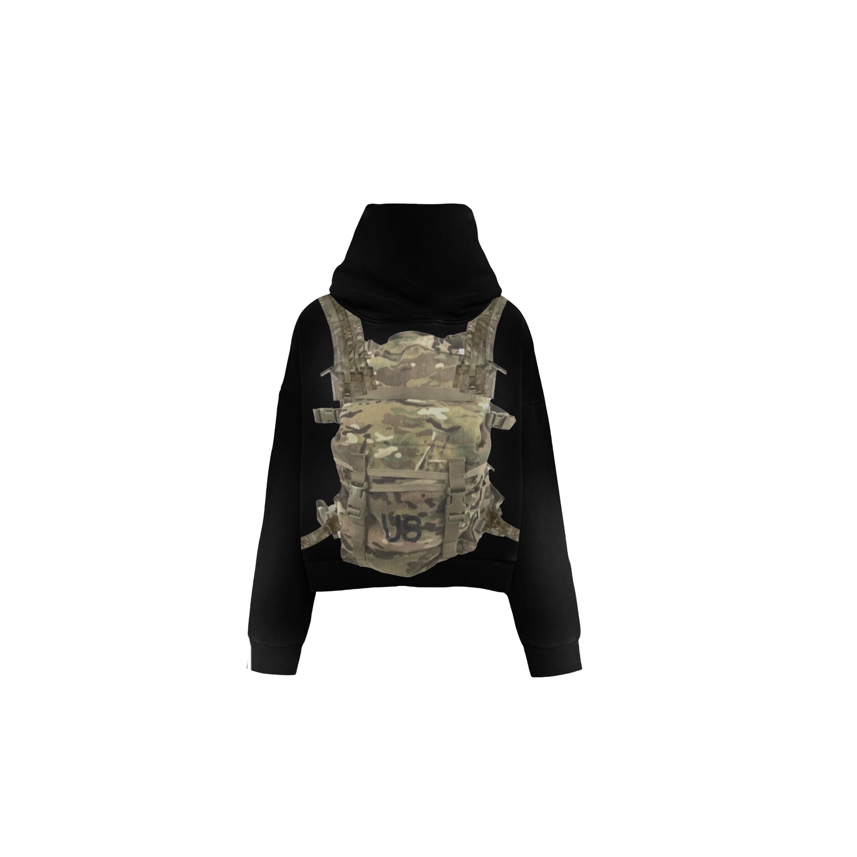 N*M Black Army Hoodie