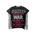 N*M “Life Is Like War” Double Layered Tee