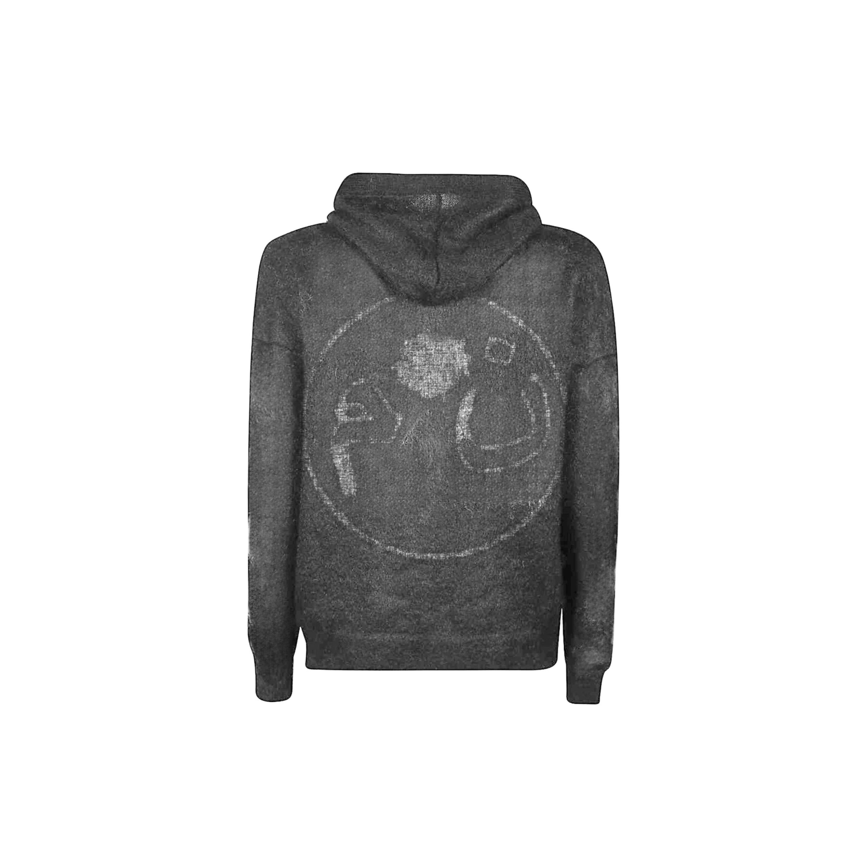 N*M “Rebellious” Grey Mohair Hoodie